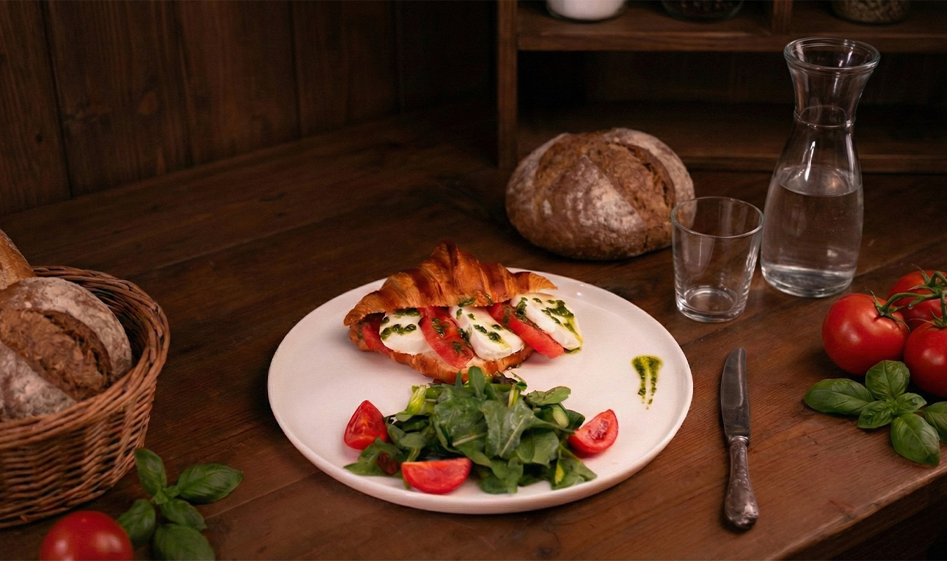 İtalyan Klasiklerinden İlhamla: Kruvasan Arası Caprese